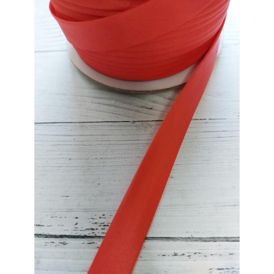 Косая бейка 1,5 см цв. красный, цена за 1 м